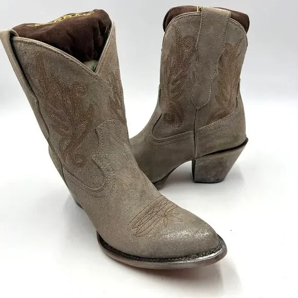 Corral Women's Embroidered Western Pointed Toe Fashion Booties Tan Size US 7 - Picture 8 of 11